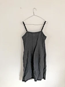 Schwarzes Leinenkleid mit besonderen Trägern von LANIUS Gr. 38 - Bild 1 von 3