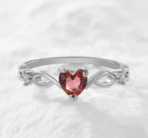Juli Geburtsstein. Größe 7. Zirkon Schmuck Ring Damen Kupferring Herzform - Bild 1 von 6