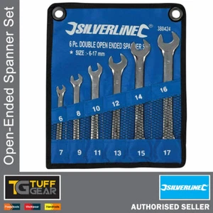 Set 6 chiavi aperte Silverline strumento ingegneria meccanica 6-17 mm metrico - Foto 1 di 1