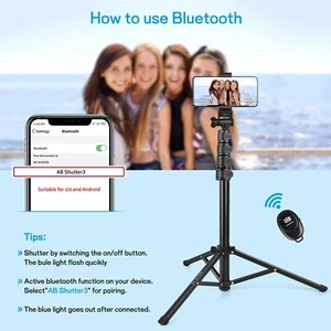 Support de trépied pour téléphone portable, 172 cm trépieds pour smartphone, trépied pour iPhone - Photo 1/11