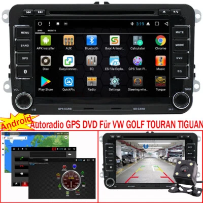 7"Android Autoradio Navi GPS RDS DVD USB BT Für VW Touran Caddy Polo Passat Golf - Bild 1 von 4