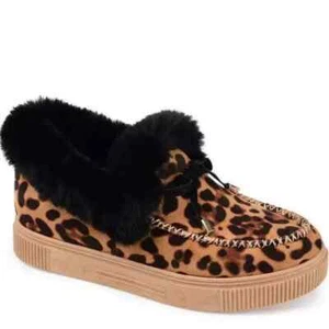 Womens Ankle Moccasin Slippers Winter Warm Loafers Faux Fur Lined Booties Size - Picture 1 of 32