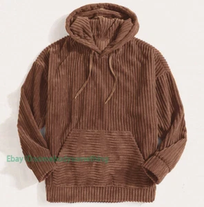 Para hombre Informal Mangas Largas Suéter Sudadera Pana Grueso Color Liso Pullover - Imagen 1 de 13