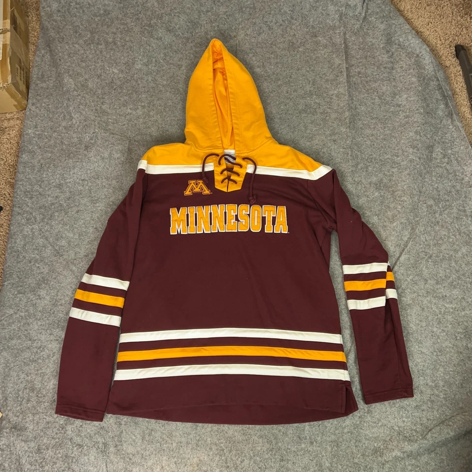 Minnesota Gophers Hombres Sudadera con Capucha Extra Grande Granate Sudadera Campeón Con Cordones Foto 1 de 4
