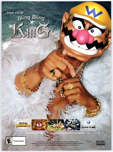 Anuncio impreso vintage 2003 Wario World Nintendo GameCube original promoción póster arte - Imagen 1 de 4
