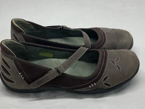 Ahnu Teva 9.5 Gracie Mary Jane Shoes Womens Gray Brown Leather Outdoor Comfort - Picture 1 of 11
