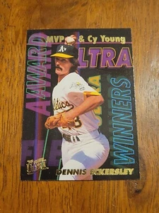 1993 FLEER ULTRA DENNIS ECKERSLEY BASEBALL CARD INSERT #23 MVP CY YOUNG - Picture 1 of 2