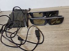2 Pairs Genuine Sharp TV 3D glasses - 2 - AN-3DG30, Parts Only