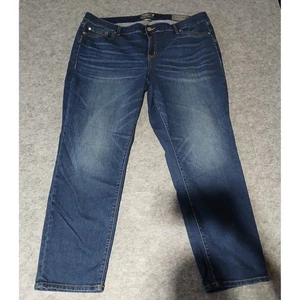Torrid Boyfriend Straight Jeans Women's Size 20 Blue Dark Wash Denim Stretch NWT - Picture 1 of 14