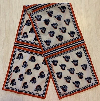 Vintage 60s Frankie Welch Pony Tail Wrap Scarf Red White Blue 34”x8” - Image 1 of 4