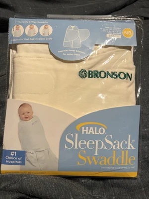 HALO Sleep Sack Swaddle Cotton Sleeper Non Gender Cream Newborn To 3 Mths NIP - Изображение 1 из 4