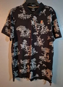 Nike X Andre Agassi Poloshirt Herren L schwarz Tennis Challenge Court Skeleton - Bild 1 von 14