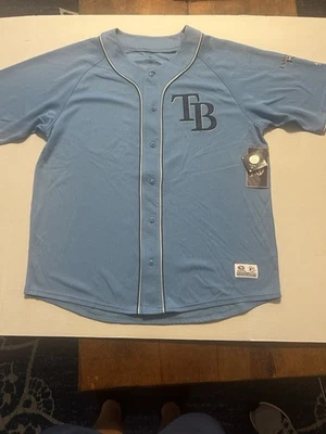 Tampa Bay Rays True Fan Jersey Men’s Large NWT Blue Genuine Merchandise MLB XL - Image 1 of 4
