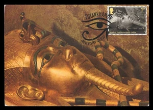 UK GB 2022 Maximum Card - Head outermost coffin Discovery Tutankhamun tomb Egypt - Picture 1 of 1