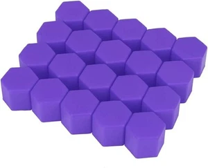 17mm PURPLE ALLOY CAR WHEEL NUT BOLT COVERS CAPS UNIVERSAL FOR ANY CAR NEW BY - Picture 1 of 5