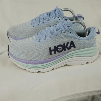 HOKA ONE ONE Gaviota 5 Wide Shoes Womens Size 8.5 Blue Lavender Mint Run 1134270 - Image 1 of 4