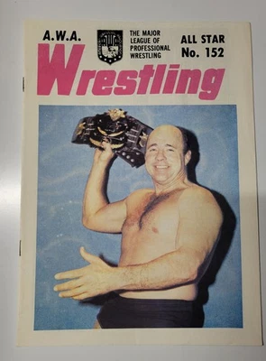 Revista de lucha libre AWA All Star #152 Verne Gagne años 70 Crusher Hulk Hogan Foto 1 de 3