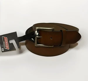 Dickies Men's Size 42 Casual Dark Brown Faux Leather Fashion Dress Work Belt - Picture 1 of 7