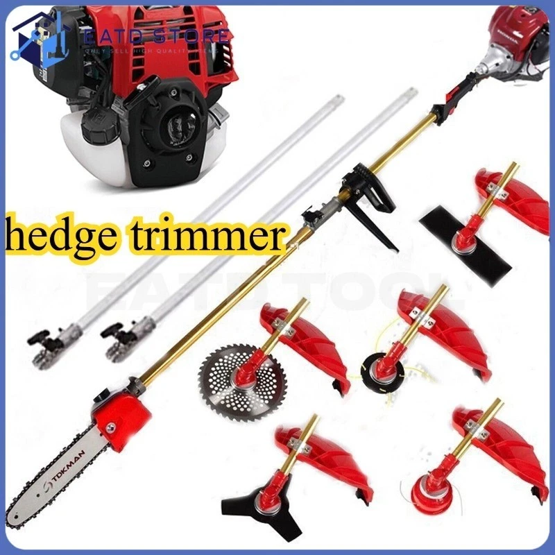 Brush Cutter 4 Stroke Lawn Mower Weed Eater Hedge Trimmer 2 Extension Poles Gx50 - Image 1 of 3