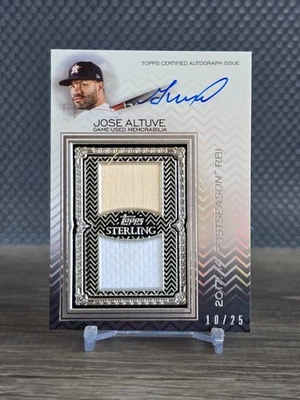 2021 Topps Sterling Swings JOSE ALTUVE auto dual relic /25 jersey bat #SWAR-JAL - Image 1 of 2