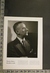 1934 THOMAS MANN GERMAN NOVELIST WRITER CRITIC NOBEL PRIZE PHOTO INSERT 24393 - Picture 1 of 1
