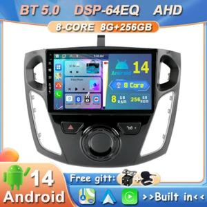 8GB+256GB Android 14 Autoradio Für Ford Focus MK3 2012-18 Navigation GPS CarPlay - Bild 1 von 18