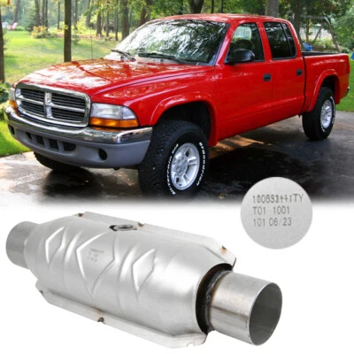 Convertidor catalítico ID/OD de 2,5" con protector térmico soldado para Dodge Dakota 1989-2010 Foto 1 de 4