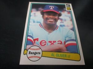 AL OLIVER   (texas rangers - of)    1982 donruss CARD #116 mint condition