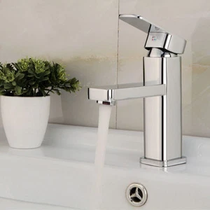 Bathroom Faucet Basin Single Handle&Hole Vessel Sink Chrome Deck Mount Mixer Tap - Picture 1 of 7