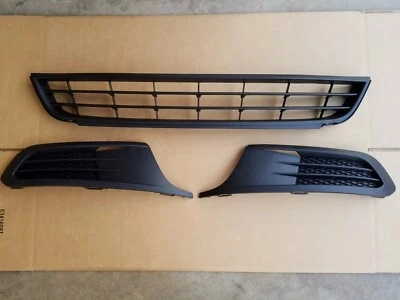 For 2011-2014 Volkswagen Jetta Front Bumper Grille Fog Lamp Covers Textured Foto 1 de 4