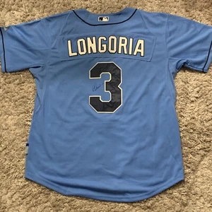 Evan Longoria MLB SIGNED custom TAMPA BAY RAYS Baseball JERSEY Autograph - Picture 1 of 4