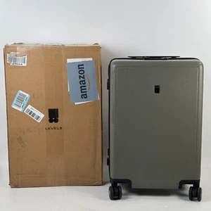 LEVEL8 Elegance Carry On Suitcase, 20” Hardside Luggage with TSA Lock Olive - Picture 1 of 17