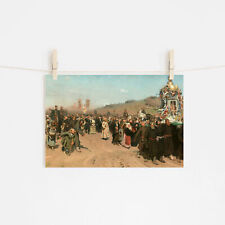 Ilya Repin - Religious Procession Kursk Province (1883) Poster Painting Print