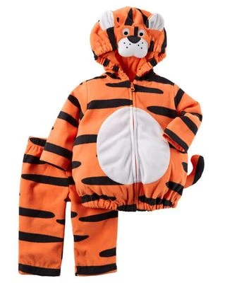 NEW Carter's Halloween Tiger Wild Animal Plush Costume 12m Boys Girls Set - Image 1 of 2