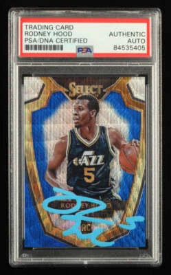 Rodney Hood Firmado 2014-15 Select Prizms Azul y Plata PRE #192 RC (PSA) - Roo Foto 1 de 2