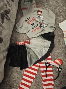 Girls Soze 4/6 Cat In The Hat Outfit - Picture 1 of 1