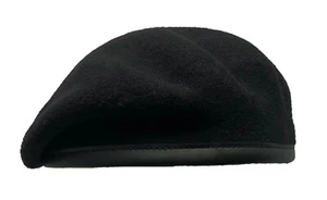 Laulhere Military Commando Small Crown Beret - BLACK - Merino Wool - All Sizes - Picture 1 of 3