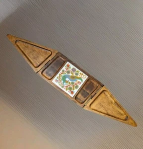Vtg 70s Gail Craft Pheasant Folding Cheese Charcuterie Board Woodware Japan - Picture 1 of 18