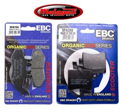 PASTIGLIE MALAGUTI PASSWORD-250 2005 2006 2007 2008 2009 ANT POST EBC SCOOTER - Immagine 1 di 4