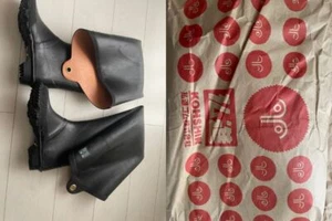KOHSHIN Rubber Hip Wader A0003AA Washable Boots Easy Care Black Hand Made US6-10 - Picture 1 of 18