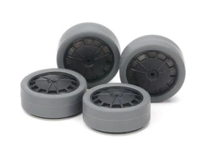 Tamiya Mini4WD Tires Hard 26mm & Circles Carbon A Y 15545 Modeling - Picture 1 of 1
