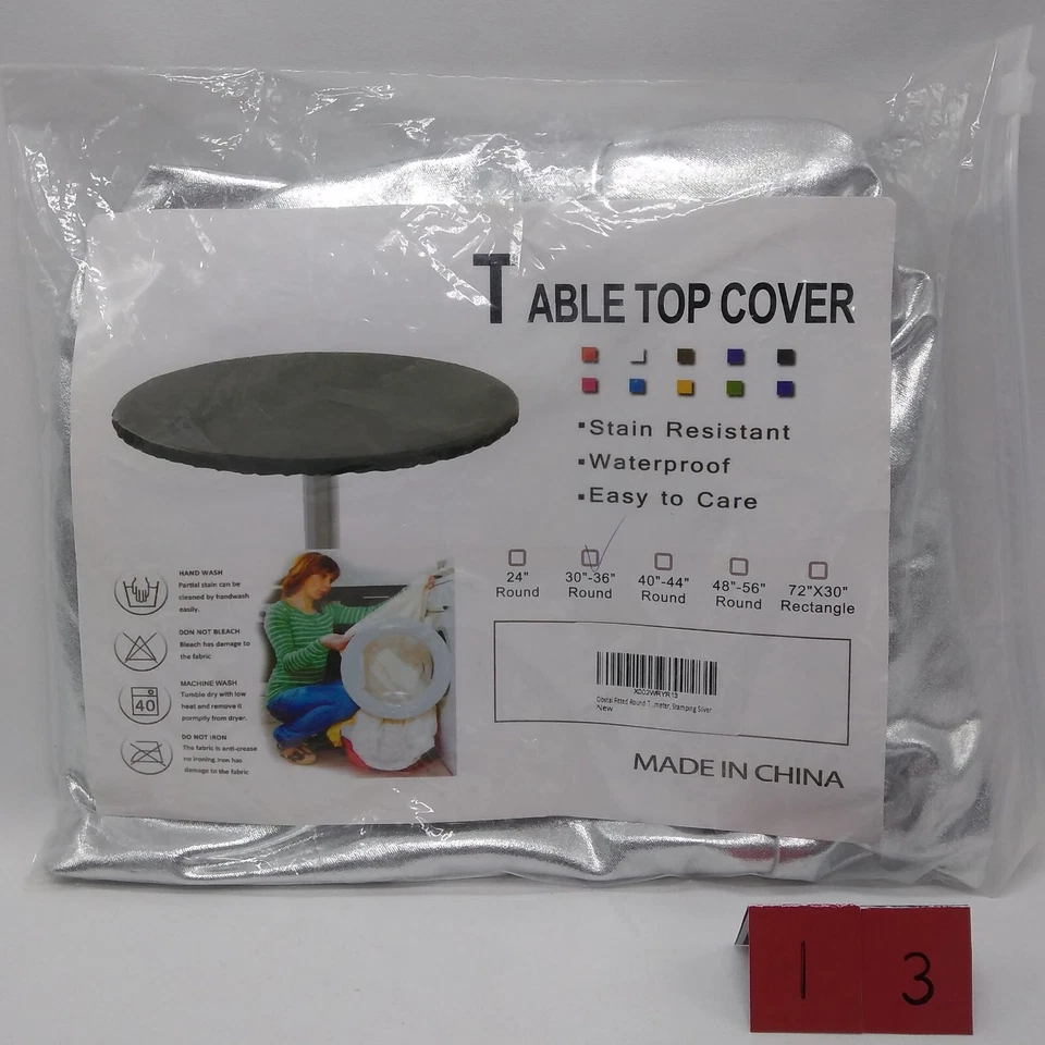 "Cubierta de mesa plateada redonda 30""-36"" fiesta de evento" Foto 1 de 1
