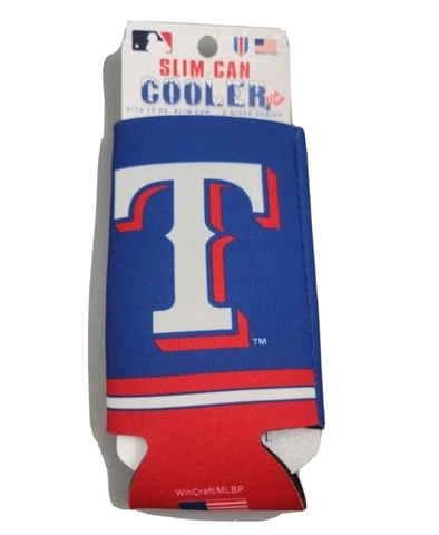 WinCraft MLB Texas Rangers Slim Can Cooler, Team Colors, One Size Cover