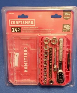 CRAFTSMAN 24-Piece Standard (SAE) Polished Chrome Mechanics Tool Set - Picture 1 of 2