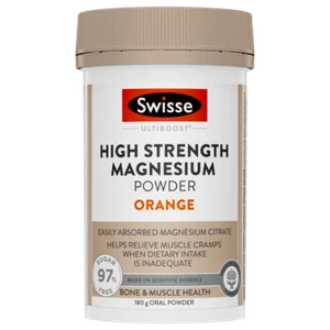 Swisse Ultiboost High Strength Magnesium Powder 180g - Orange 97% Sugar Free - Picture 1 of 3