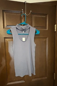NWT Maurices Women's Ribbed Tank Top, Size Medium, Gray - Picture 1 of 3