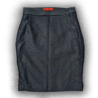 Falda Lápiz Carolina Herrera Brillo Azul Brillante Lúrex Mezcla Algodón S-M/US8/IT42 Foto 1 de 4