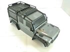 TRAXXAS TRX-4 DEFENDER PAINTED CRAWLER BODY SILVER w/ ROOF RACK/SPARE TIRE