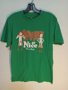 Apparel Rick and Morty Naughty Or Nice Holiday T-Shirt Evil Rick Mens M - Picture 1 of 6