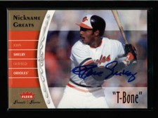 JOHN SHELBY 2006 FLEER GREATS OF THE GAME NICKNAME GREATS AUTOGRAPH AUTO AX9641